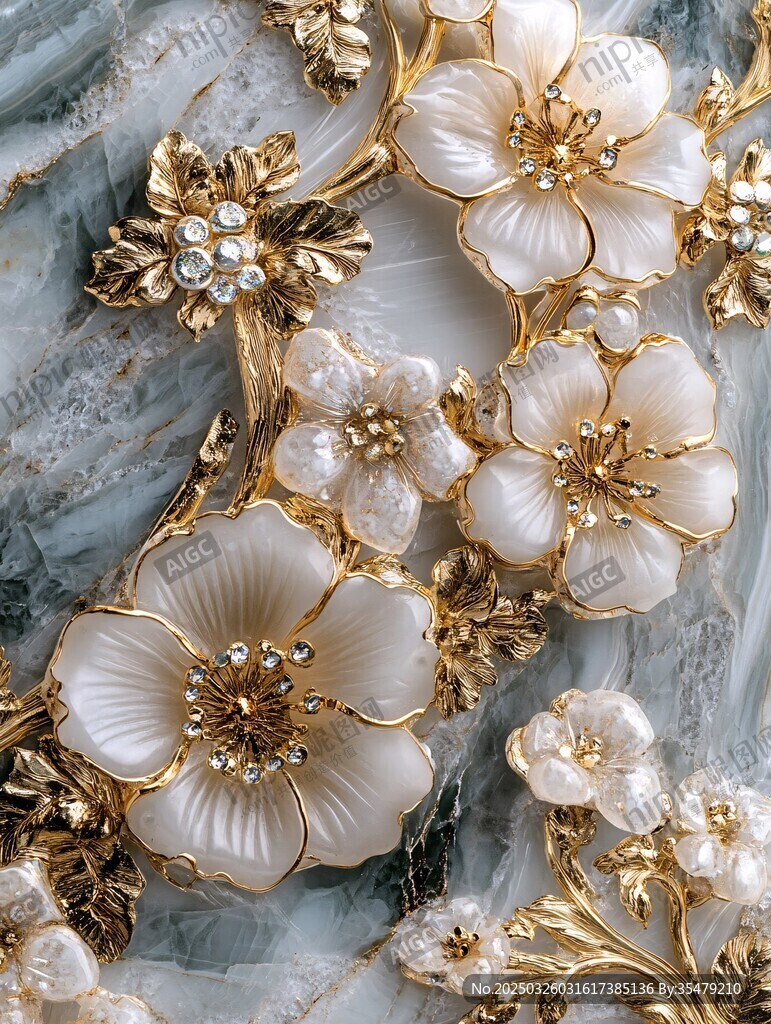 精美金鑲花飾工藝品