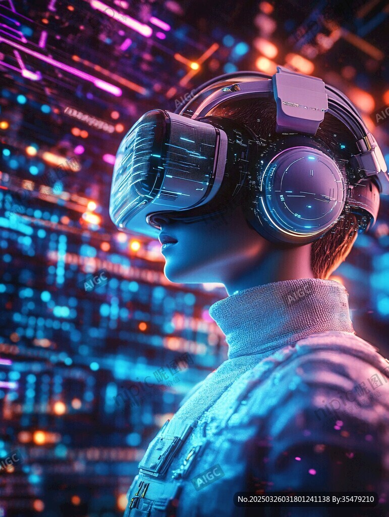科技感VR體驗者