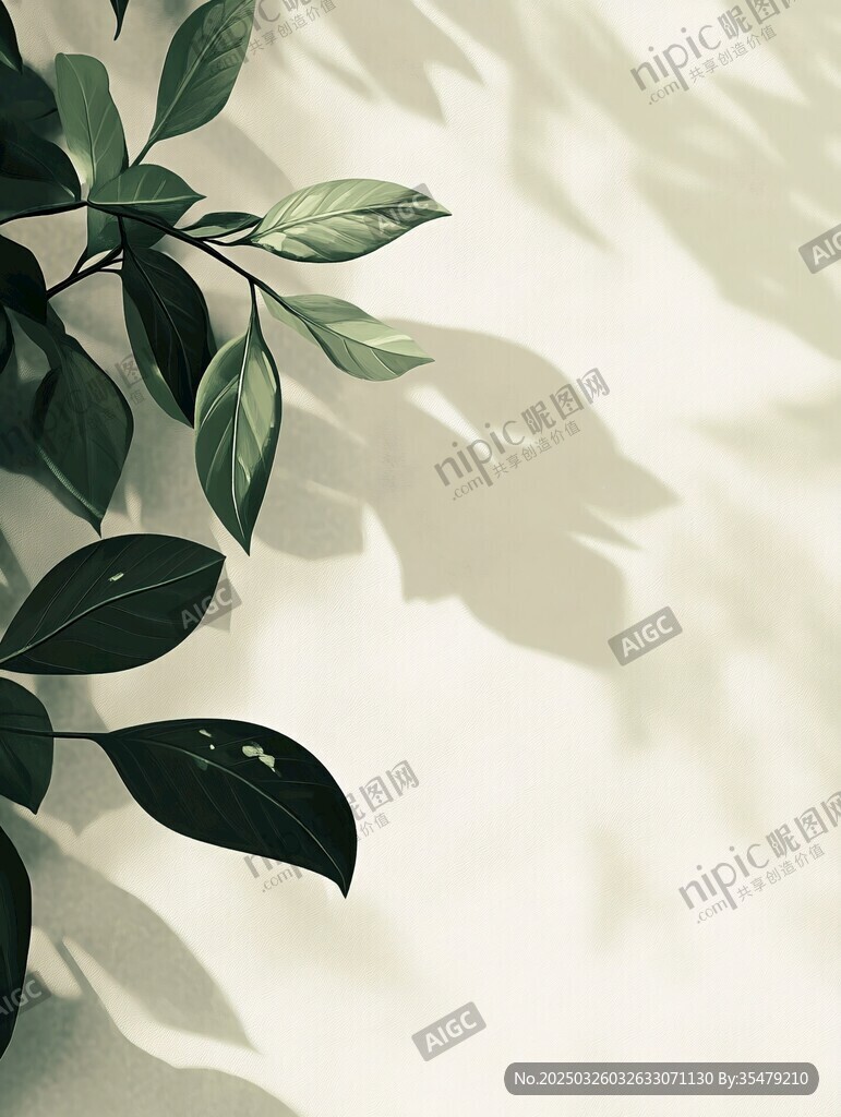 綠葉光影 自然靜謐之美