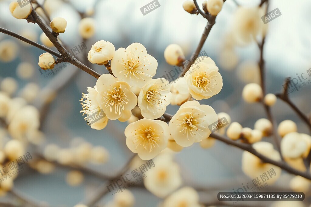 黃梅花枝俏