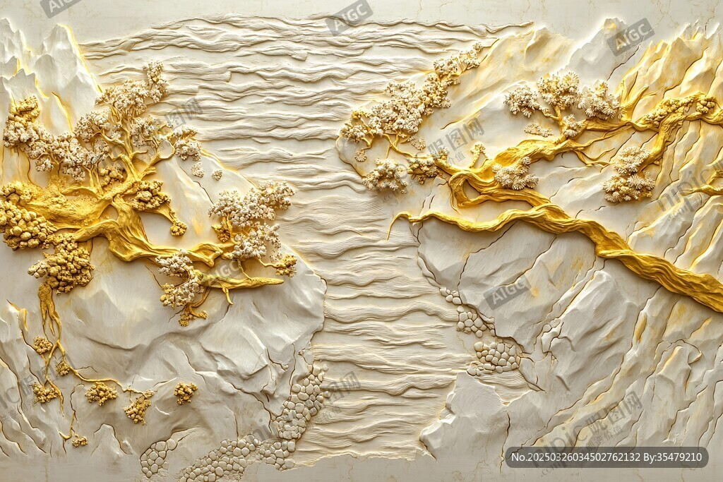 金枝玉葉浮雕藝術作品