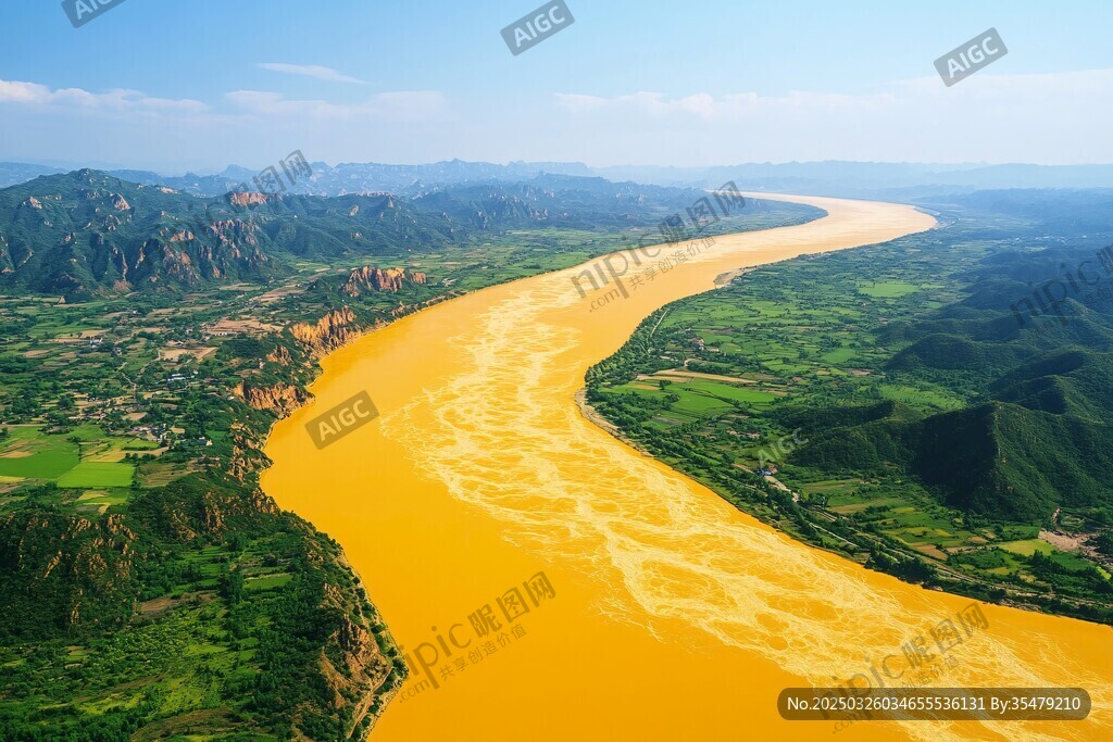 黃河壯麗風(fēng)光俯瞰美景