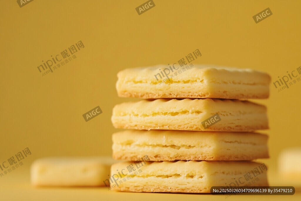 美味堆疊的黃油小餅干