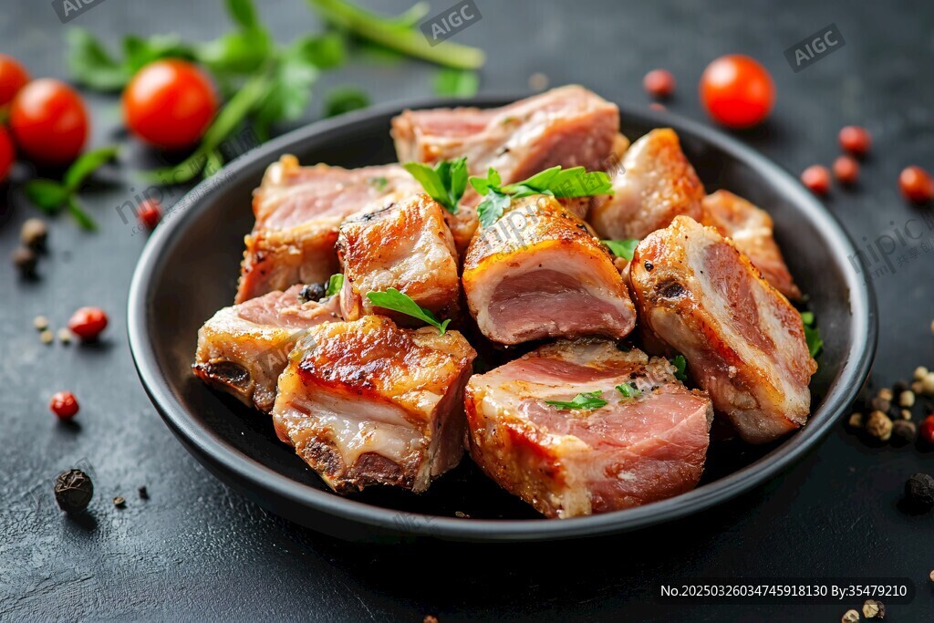 香煎美味排骨擺盤精致