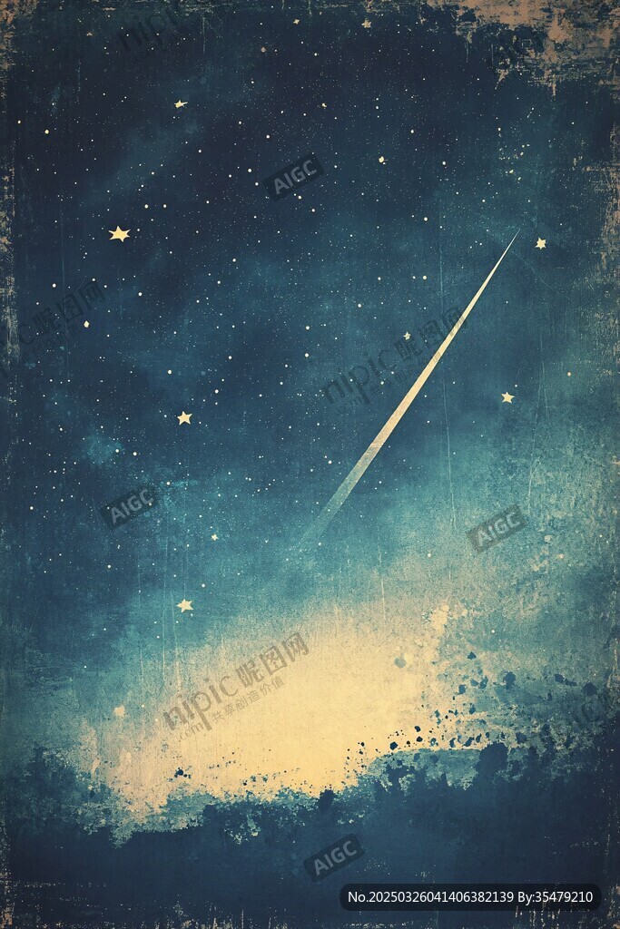 夢(mèng)幻流星夜空浪漫景象