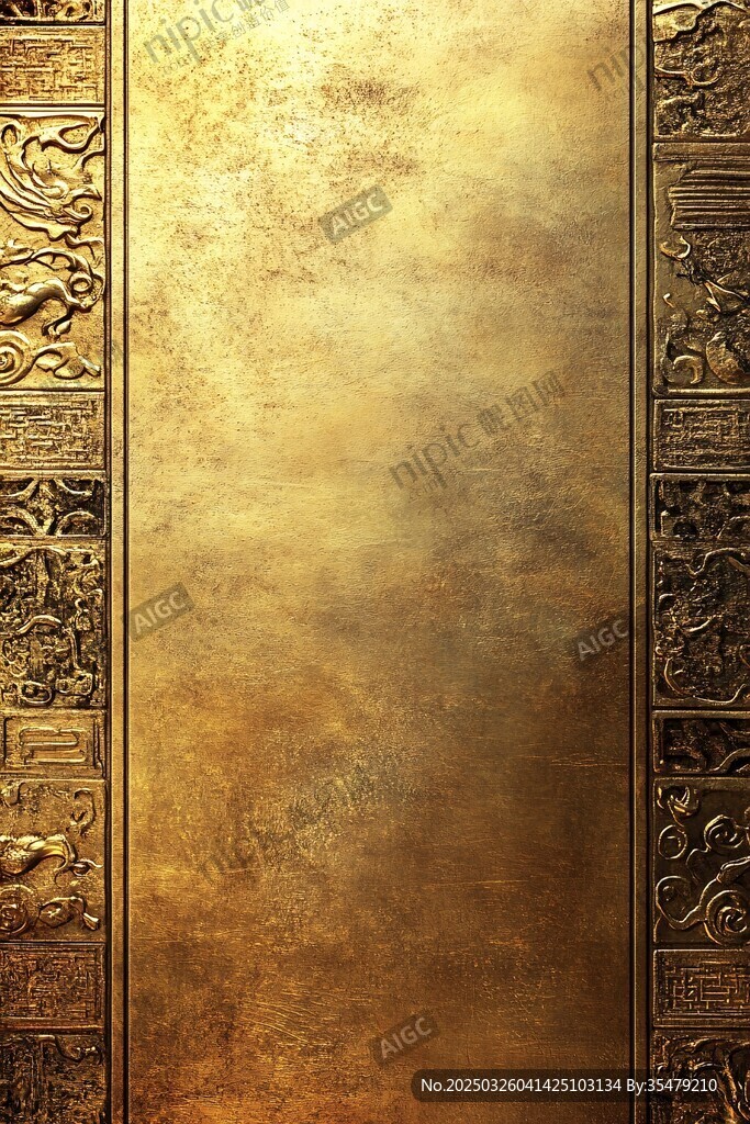 古典金色雕花金屬質(zhì)感背景