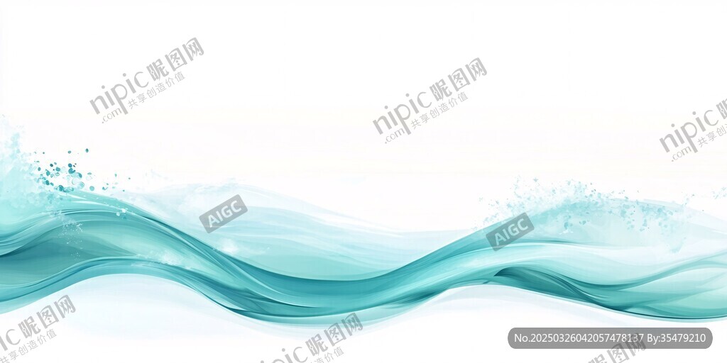 靈動藍波 清新水波背景