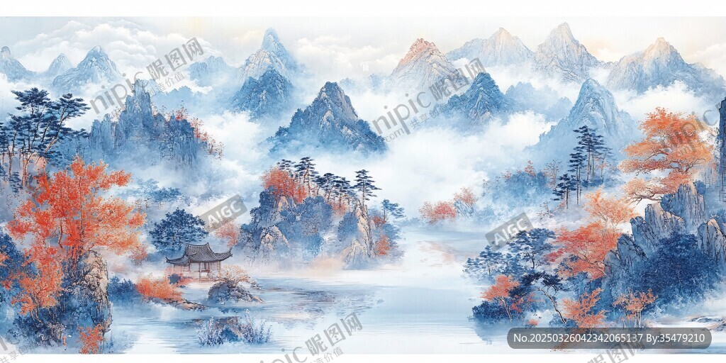 水墨山水間 秋韻入畫來