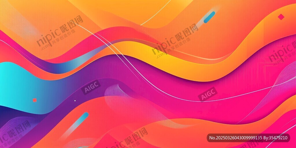 絢麗多彩流體漸變抽象背景
