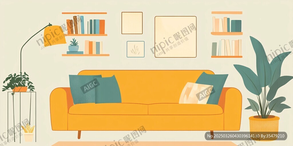 溫馨客廳一角的愜意場景
