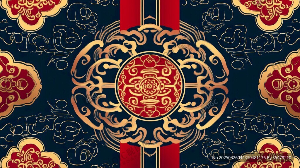 中式傳統古典花紋背景圖
