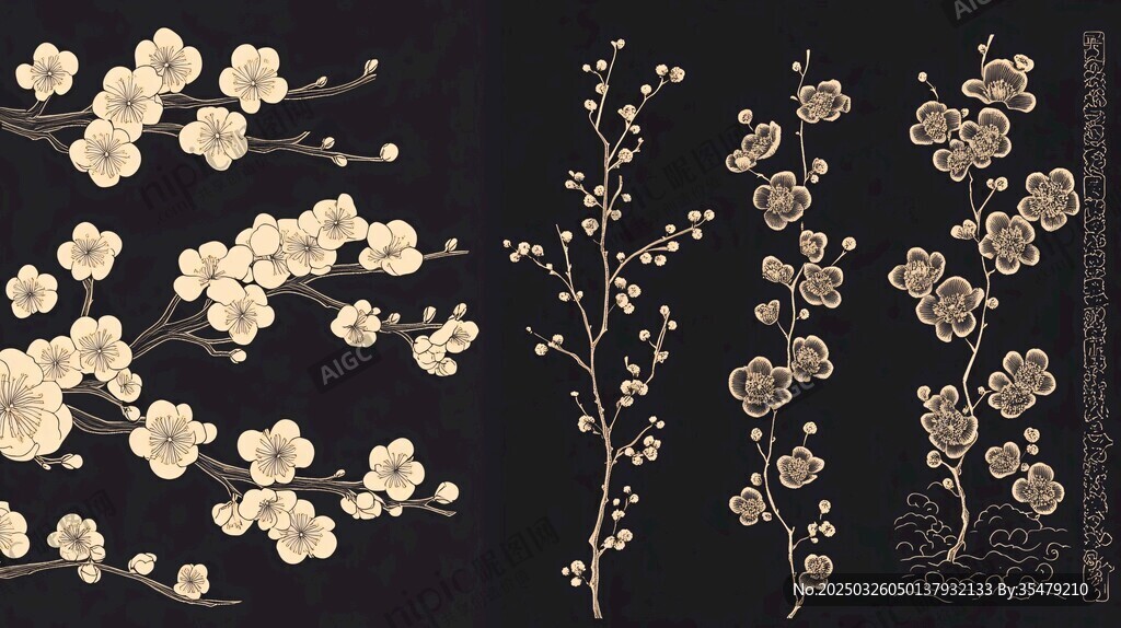 中式古風(fēng)花卉圖案設(shè)計