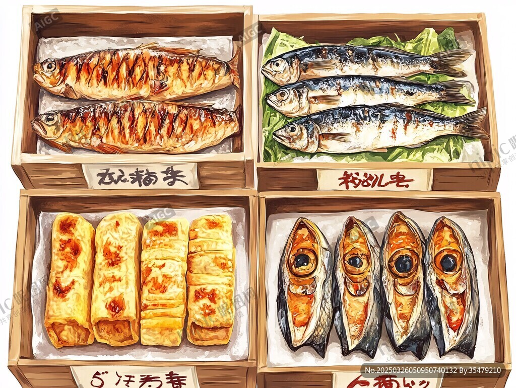 日式美味海鮮與糕點組合