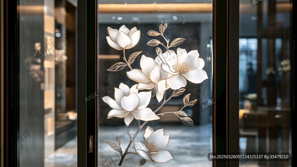 玉蘭花玻璃裝飾藝術之美