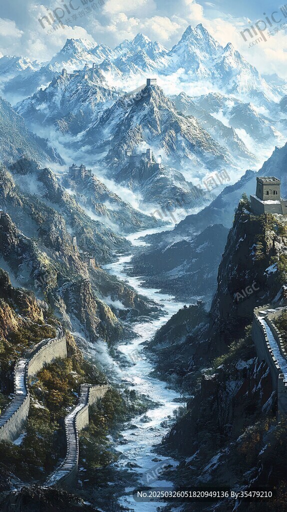 壯麗山河間的雄偉長城