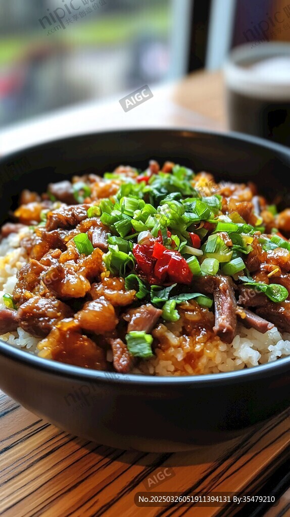美味鹵肉蓋飯誘人呈現(xiàn)