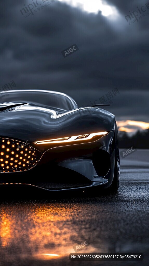 未來感炫酷跑車夜幕登場