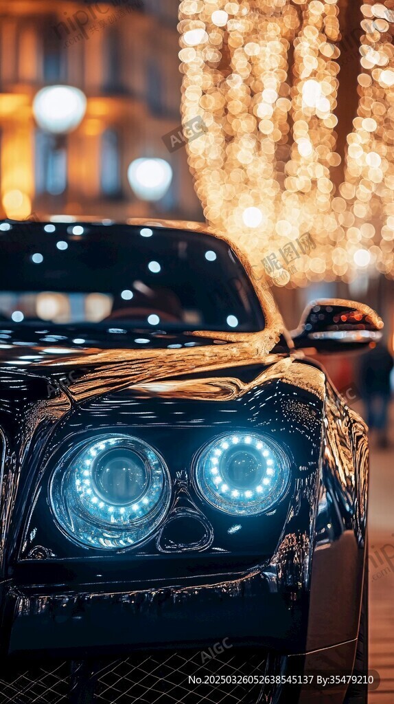 炫酷豪車于璀璨夜景中