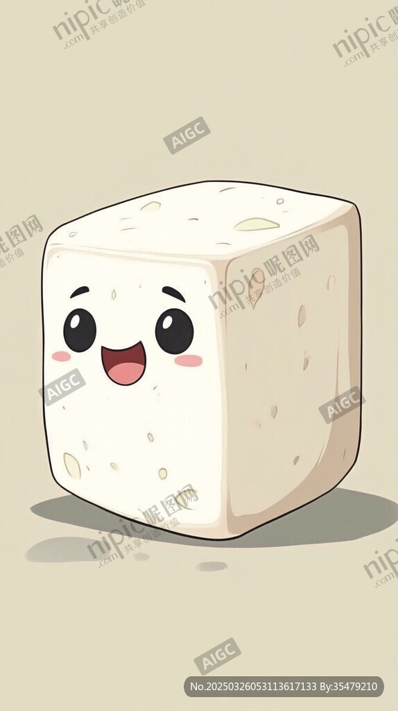 可愛(ài)卡通豆腐形象