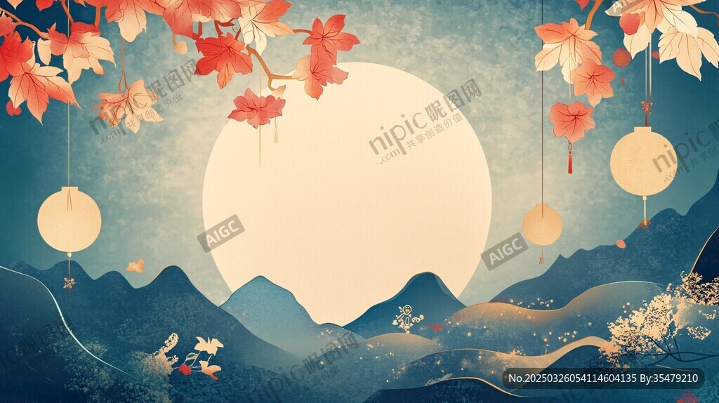 月夜秋景圖