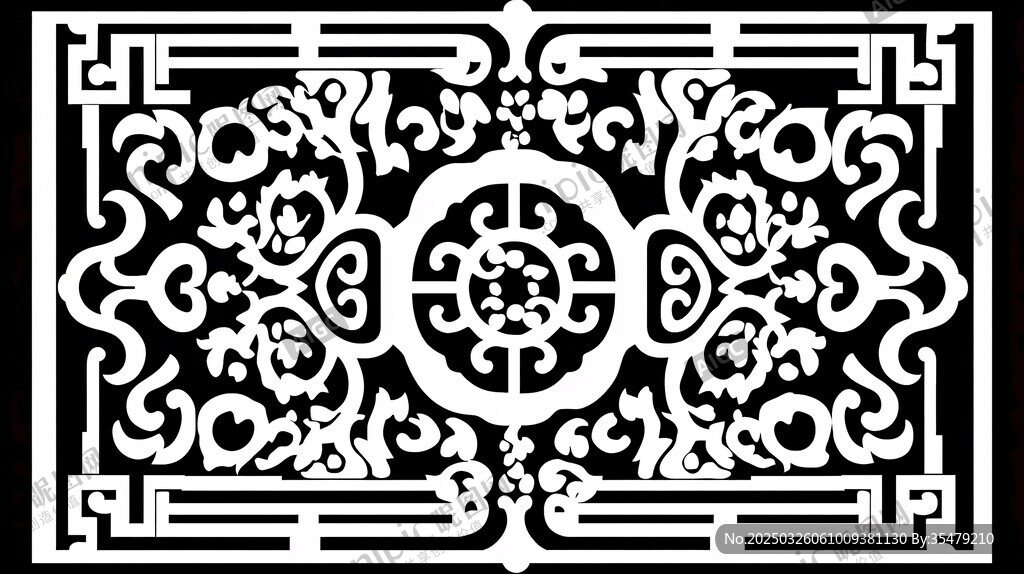 中式傳統(tǒng)鏤空花紋圖案