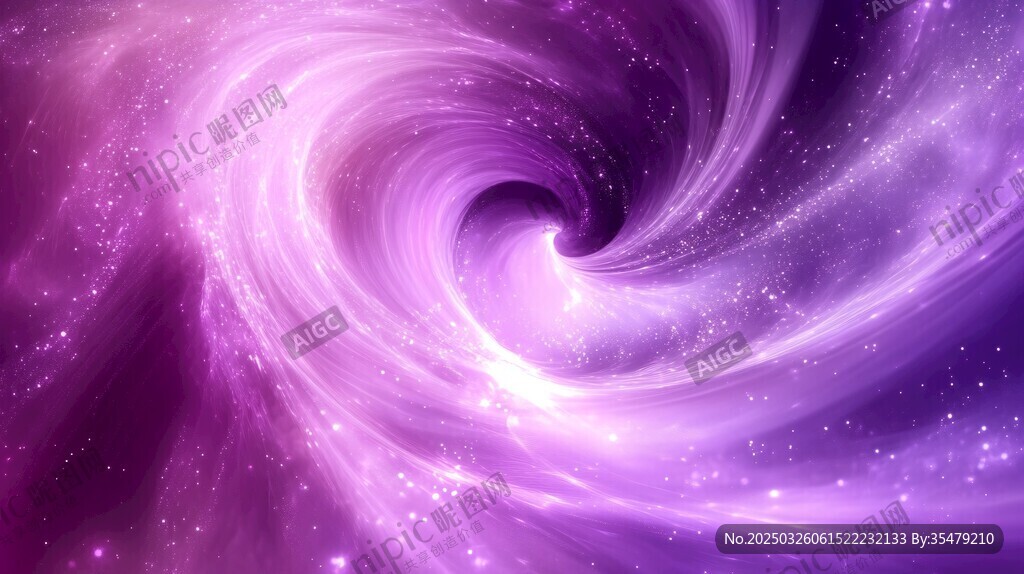 夢幻紫色宇宙漩渦星空圖