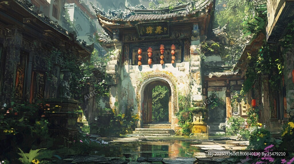 古雅中式庭院的清幽景致