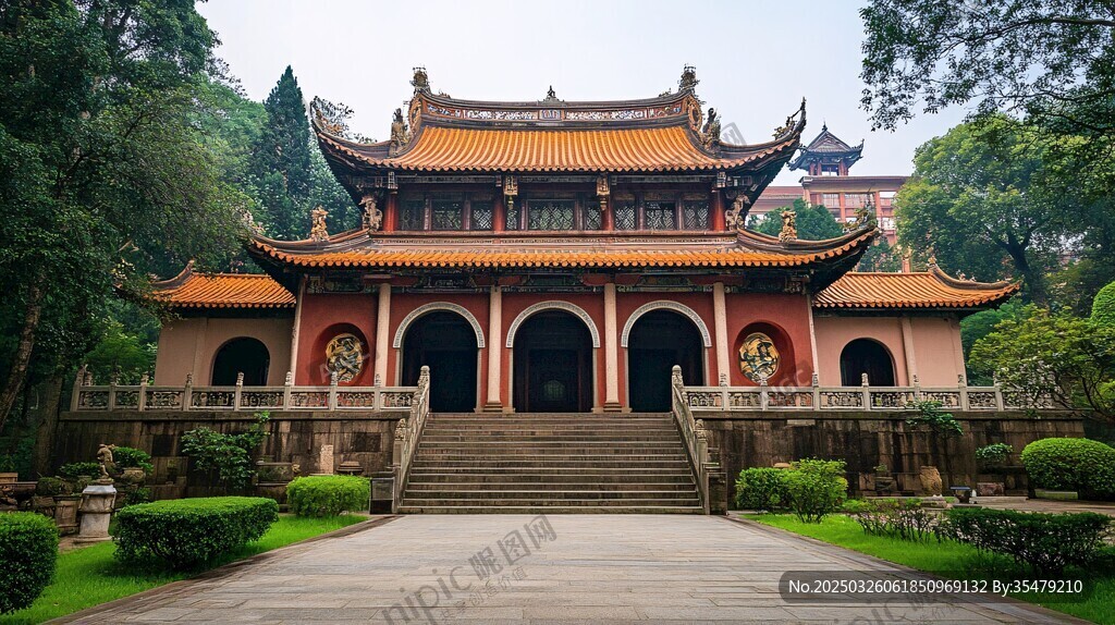 古色古香中式廟宇建筑