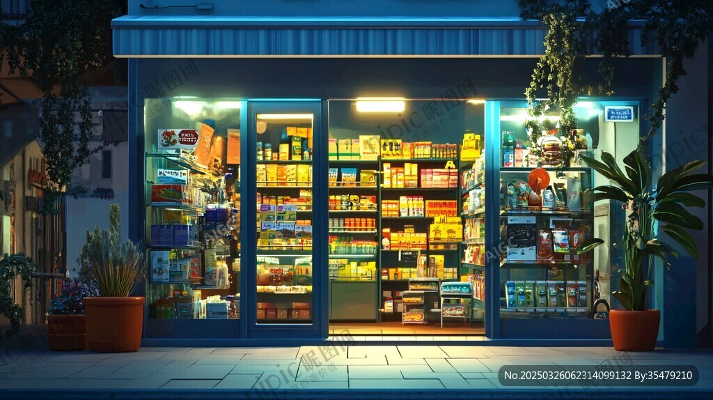 深夜便利店的溫馨燈火
