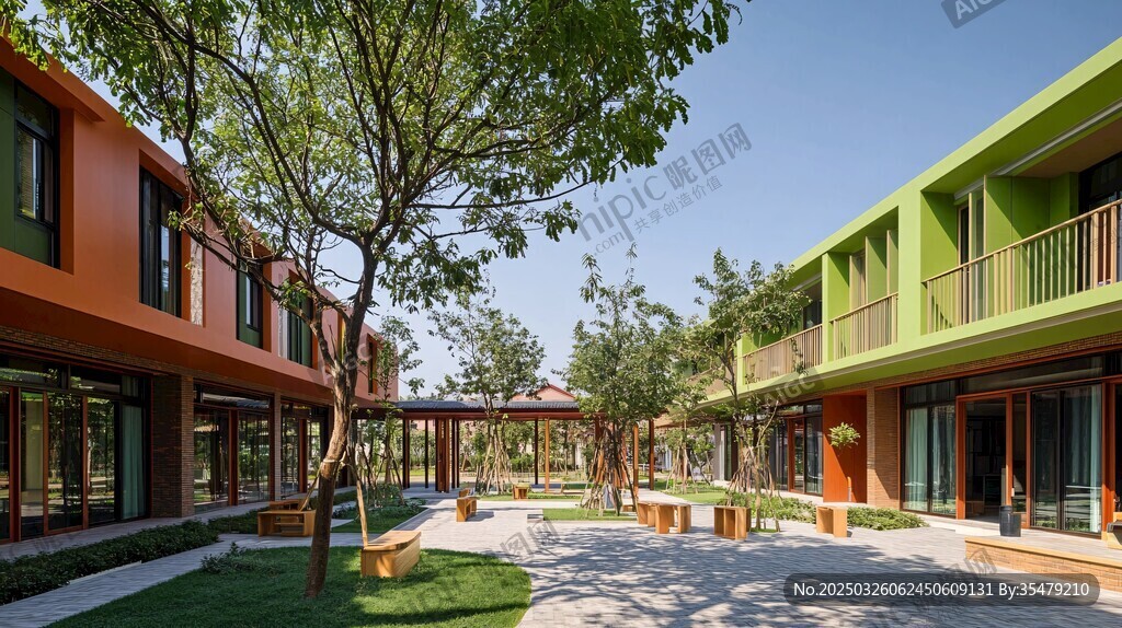 多彩庭院式建筑景觀