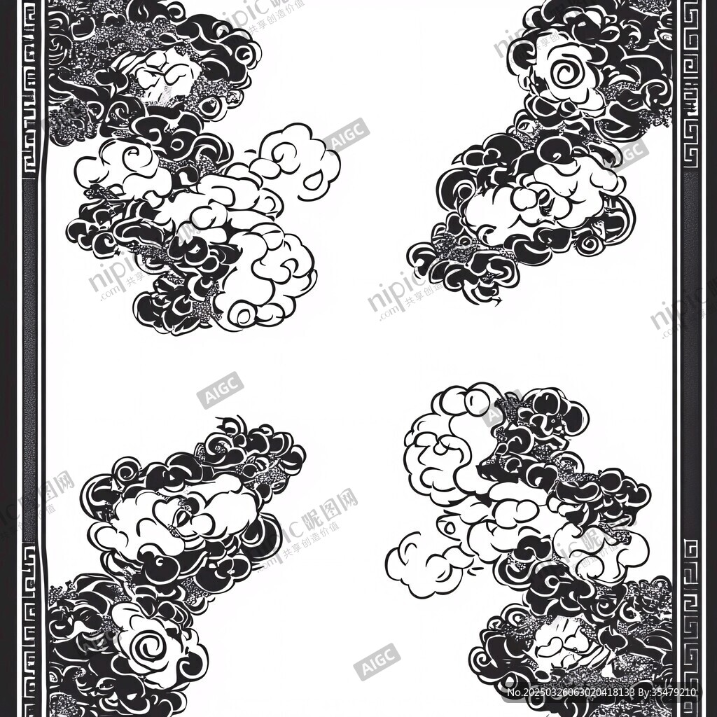 中式傳統云紋圖案設計