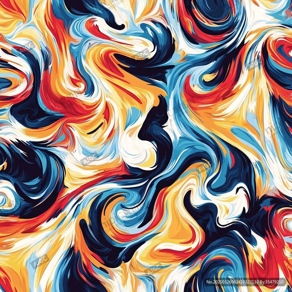 色彩斑斕的抽象流體圖案