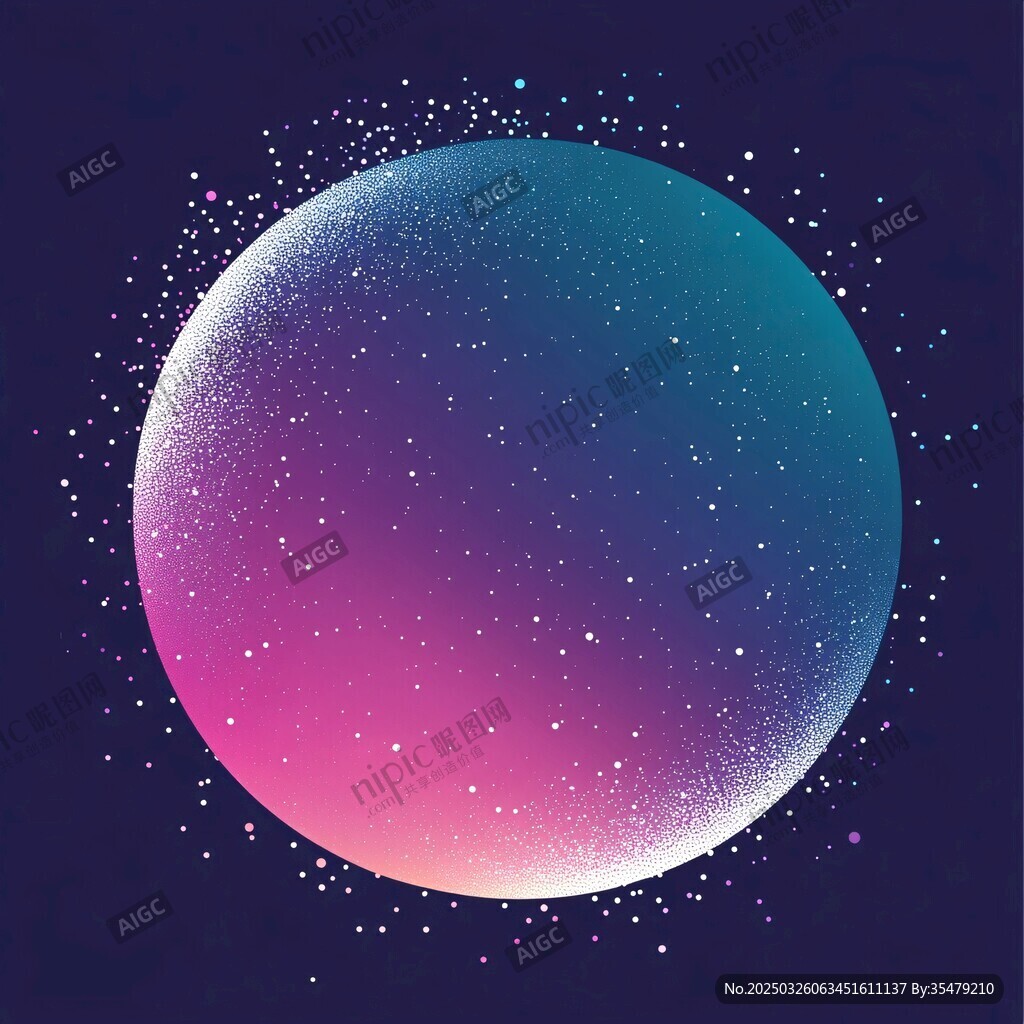 夢幻漸變星球背景圖