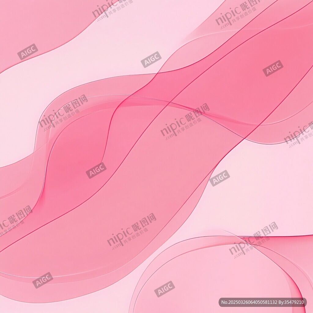 粉色飄逸動(dòng)感線(xiàn)條背景圖