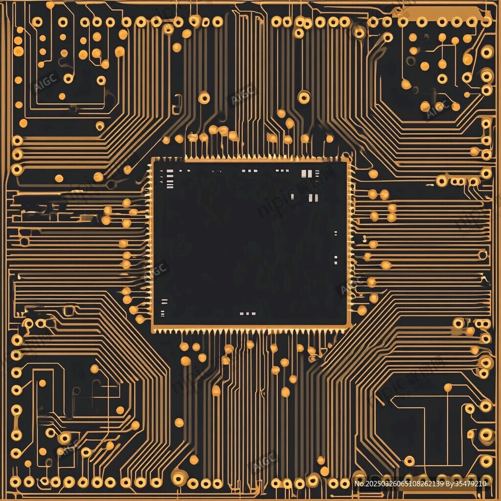 電路板芯片特寫畫面