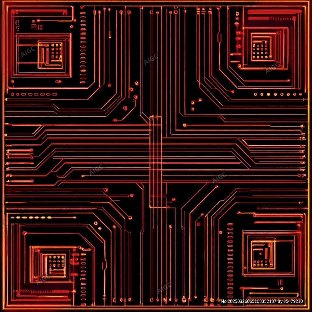 科技風(fēng)電路板圖案設(shè)計(jì)