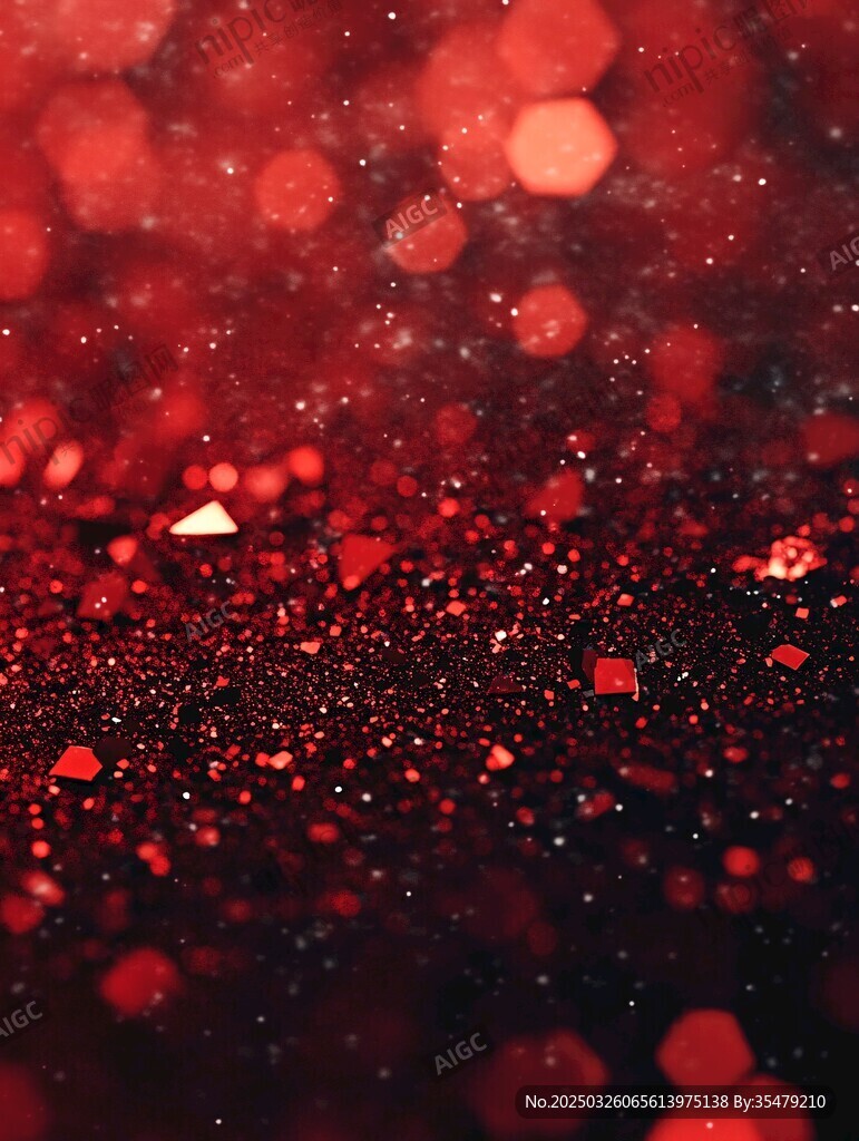 夢幻紅色閃光粒子背景