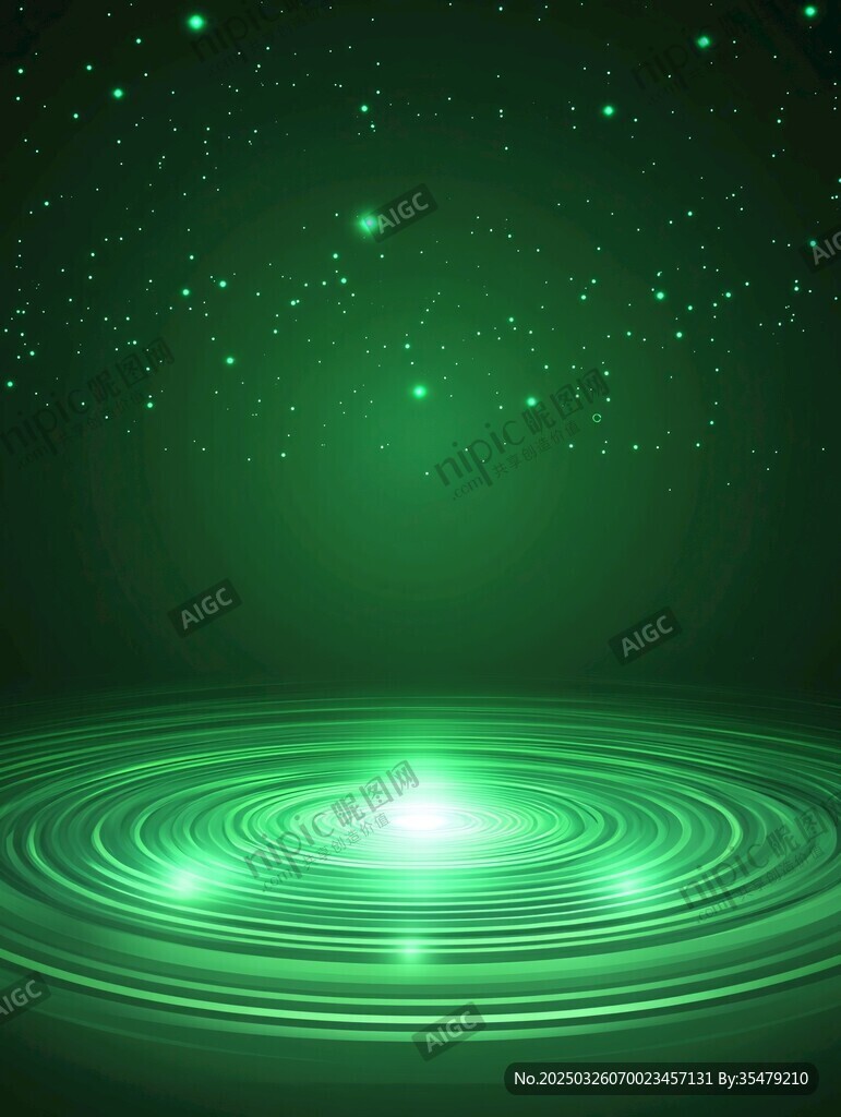 夢幻綠調(diào)星空漣漪背景圖