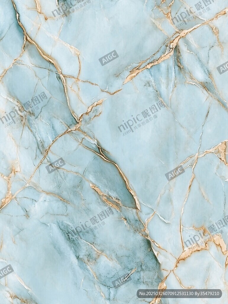 淡藍金紋大理石紋理圖案