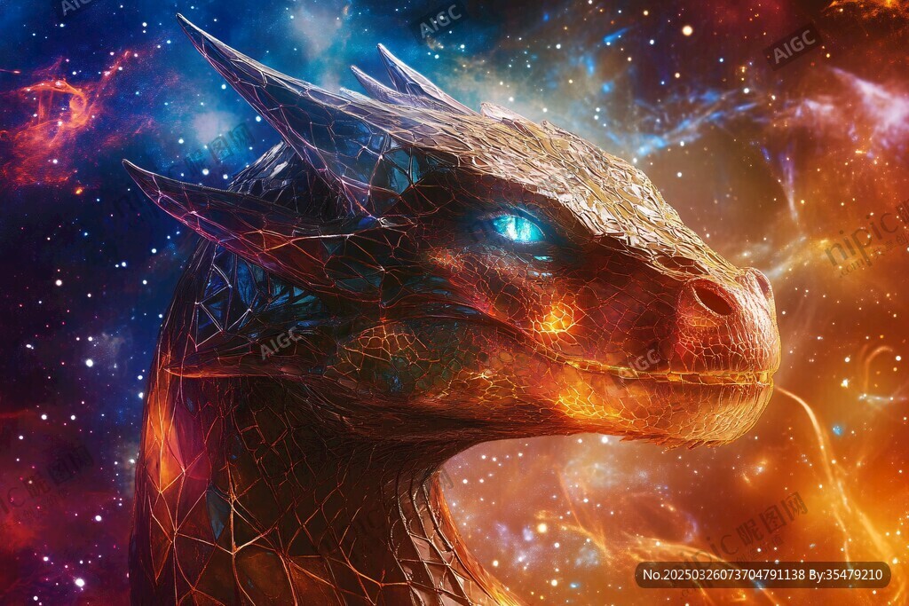 宇宙中的奇幻龍首