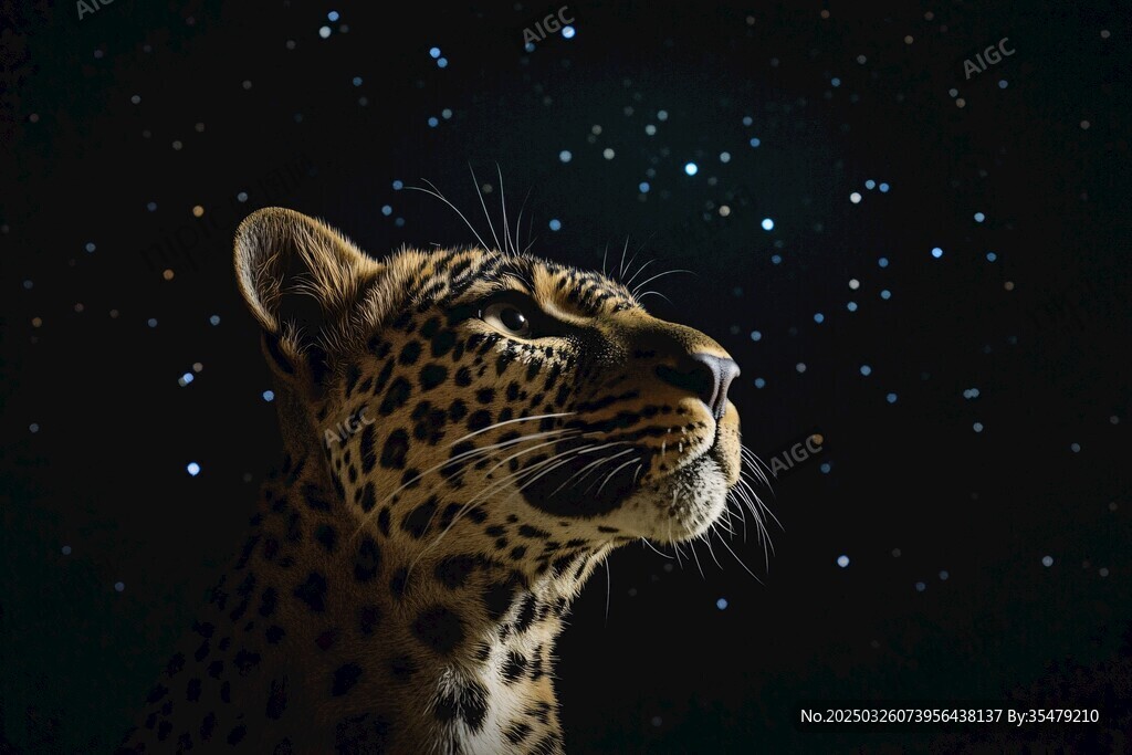 星空下的獵豹