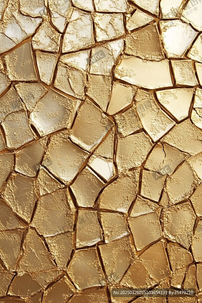金色碎瓷紋理裝飾圖案