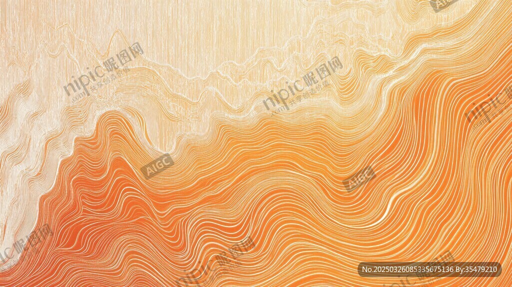 橙色流體紋理藝術(shù)背景圖