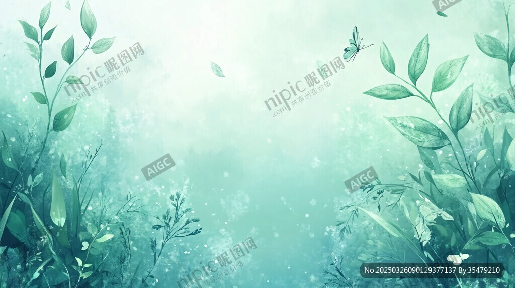 清新綠意中的夢(mèng)幻自然場(chǎng)景