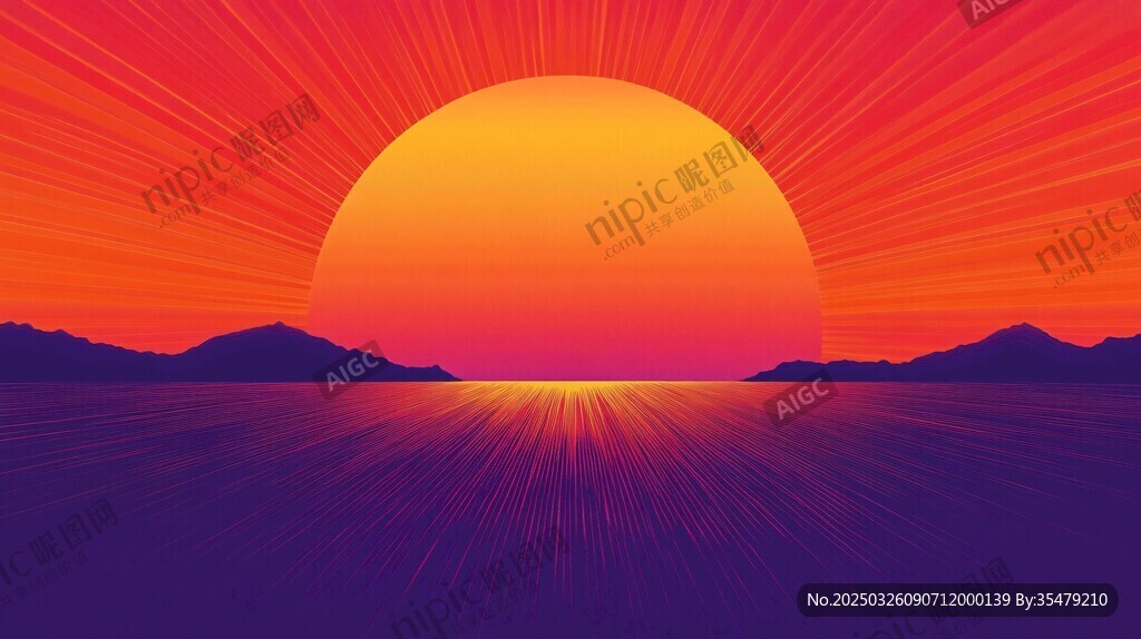 壯麗海上日出景象