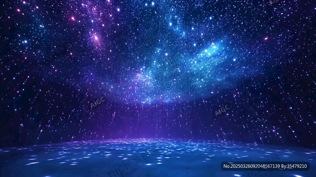 夢幻星空宇宙浪漫背景圖