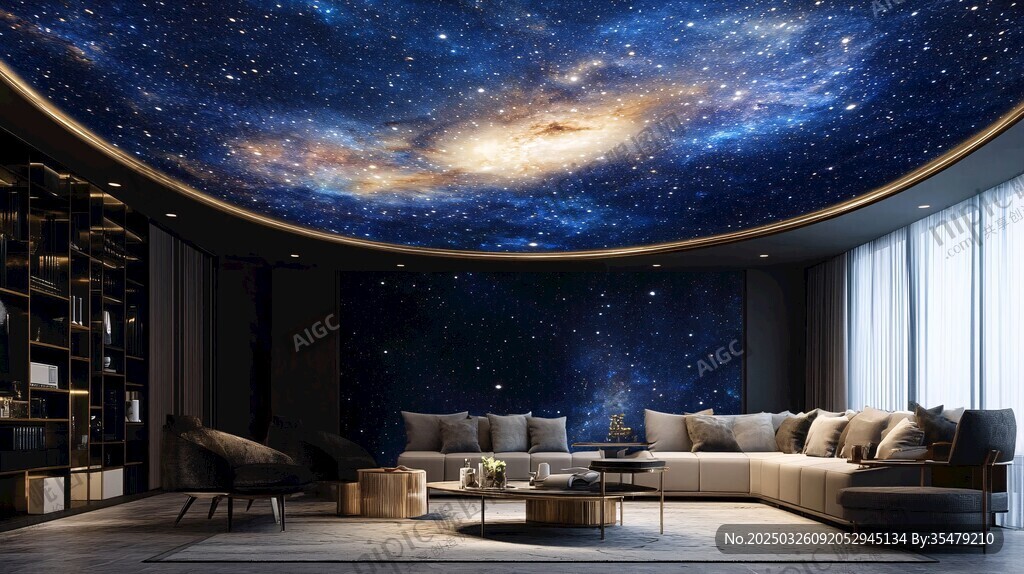 星空主題客廳 夢(mèng)幻天花板