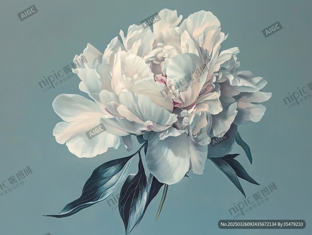 純白芍藥綻放優(yōu)雅姿態(tài)