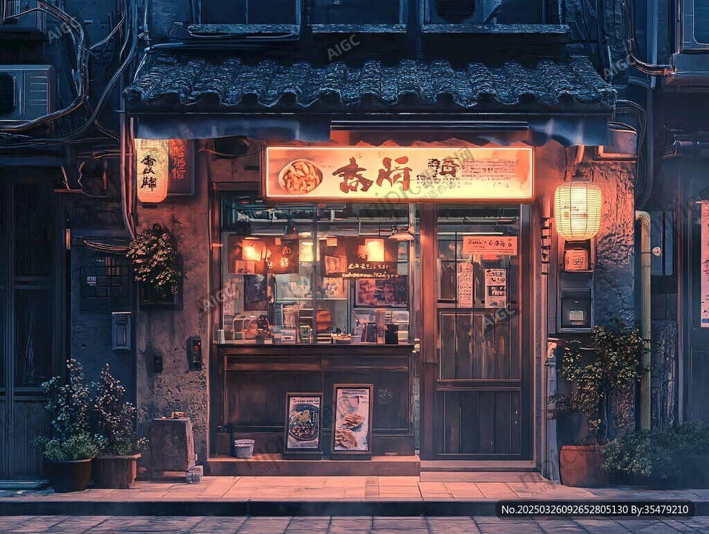 古街酒館夜景