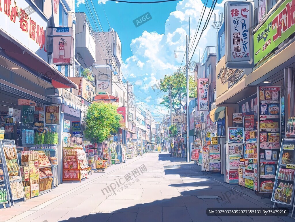 日式街道的寧靜日常